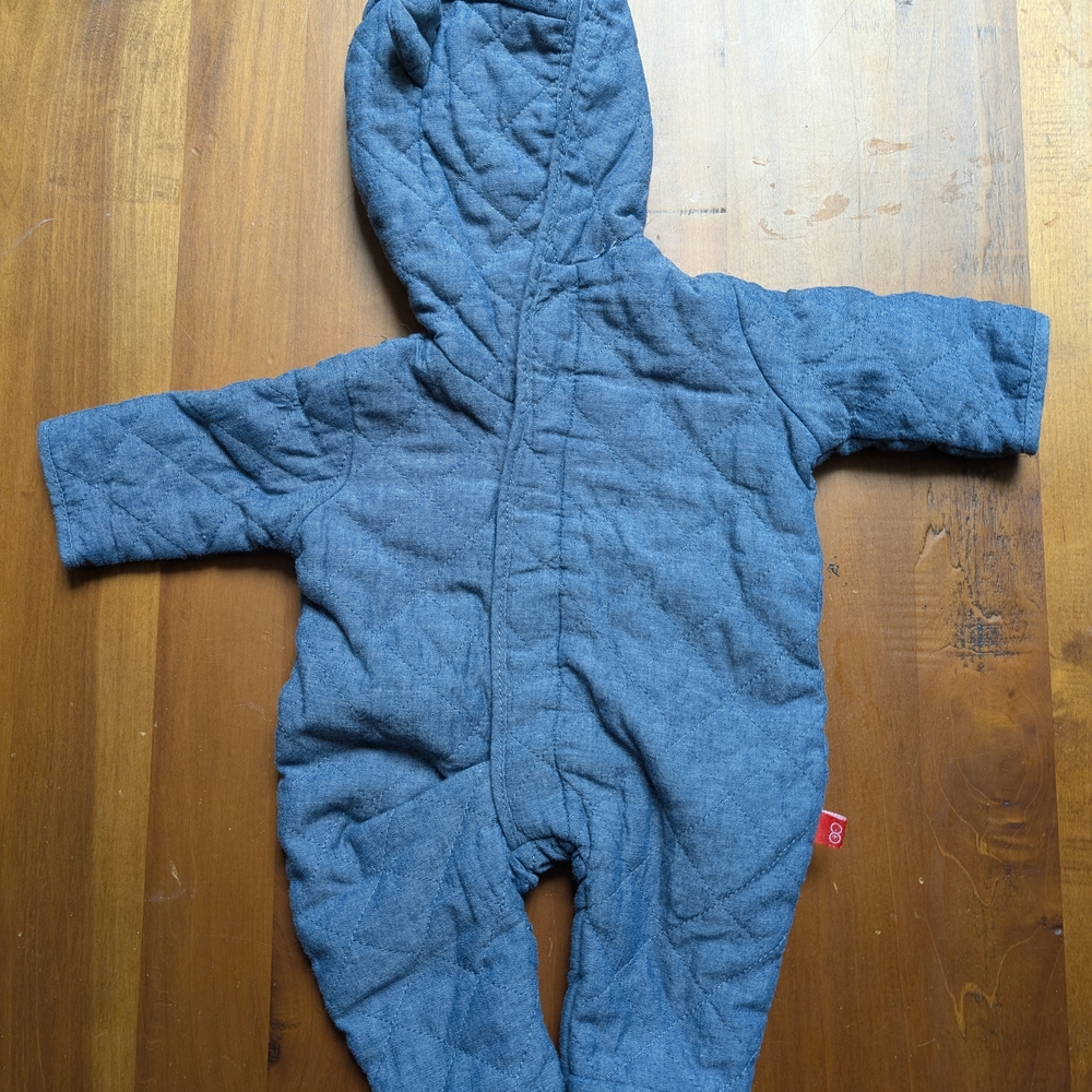 Magnetic Me Denim One Piece with Hood